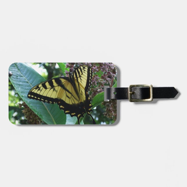 Étiquette À Bagage Papillon Swallowtail I sur Asclépiade à Shenandoah (Devant horizontal)