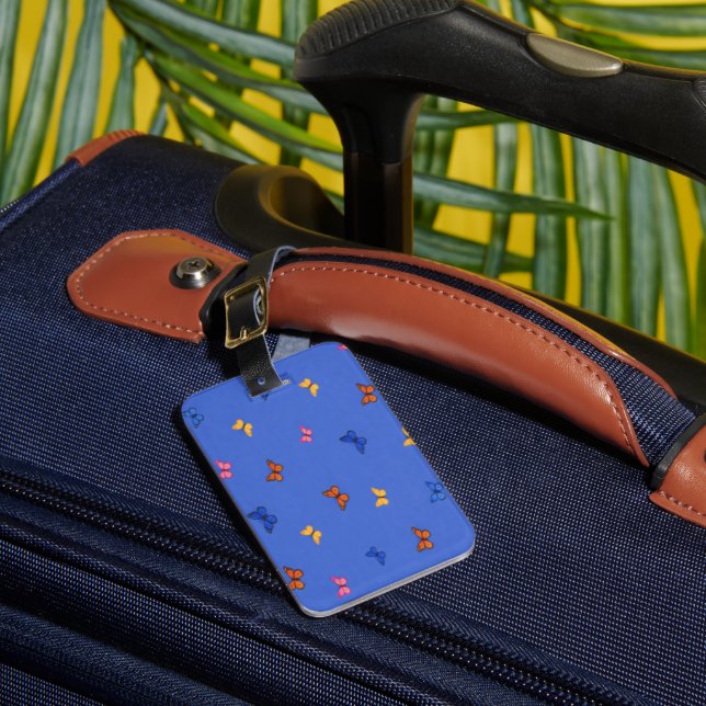 Étiquette À Bagage Papillons Colorés  (Insitu Rectoal 1)