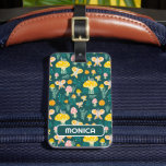 Étiquette À Bagage Papillons Escargots et champignons mignons CUSTOMI<br><div class="desc">Préparez-vous pour vos vacances avec cette étiquette de bagage joyeuse - vous pouvez ajouter vos coordonnées à l'autre côté ou sélectionner un design à un côté. Design dessiné à la main par moi pour vous ! Modifiez la couleur ou la police du lettrage comme vous le souhaitez. Consultez mon magasin...</div>