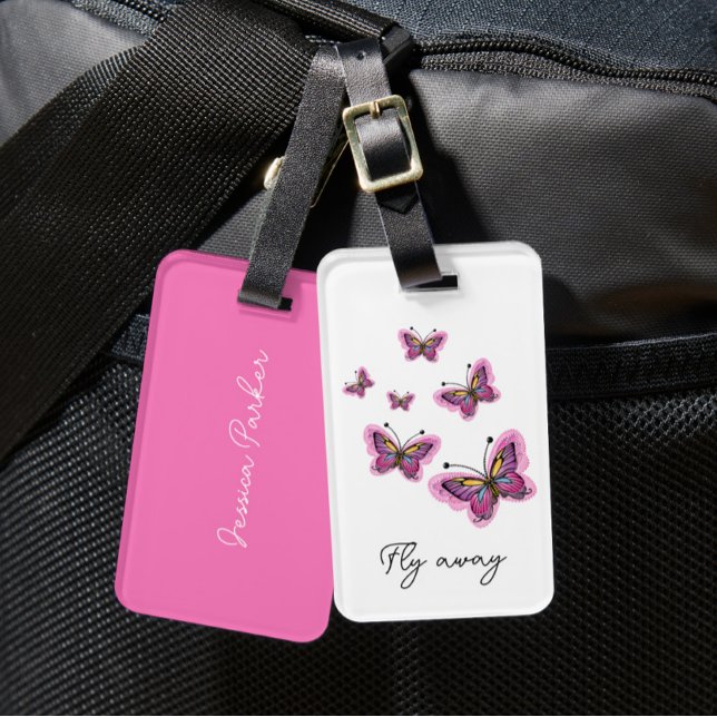 Étiquette À Bagage Papillons volants  (Créateur téléchargé)