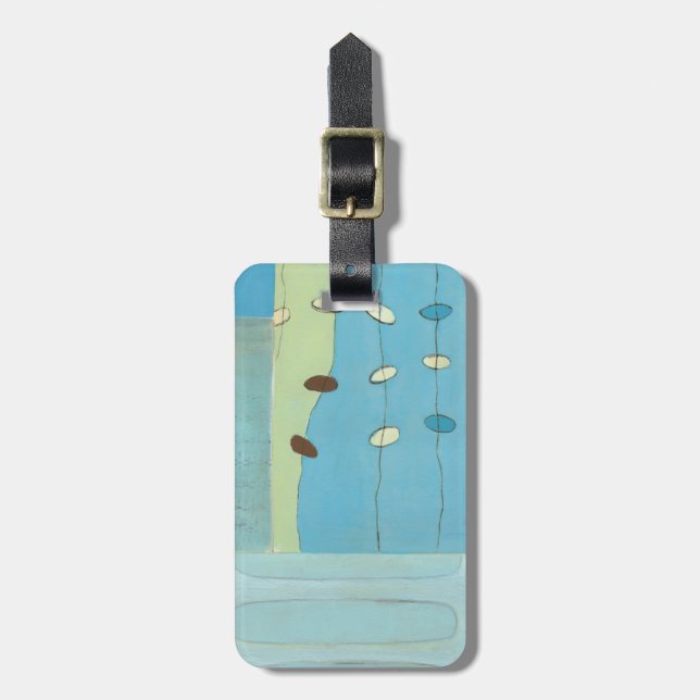 Étiquette À Bagage Parade Abstraite des oeufs bleus (Devant Vertical)