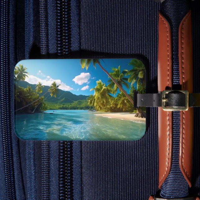 Étiquette À Bagage Paradis insulaire du Costa Rica  (Insitu Rectoal 4)