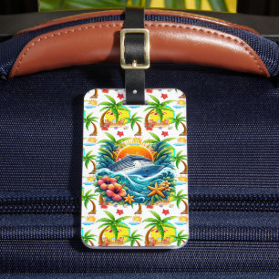 Étiquette À Bagage Paradis Tropical
