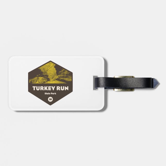Étiquette À Bagage Parc d'État Turkey Run Indiana (Dos horizontal)