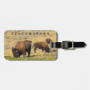 Étiquette À Bagage Parc national de Lamar Valley Bison Yellowstone
