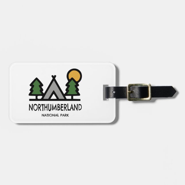 Étiquette À Bagage Parc national de Northumberland (Devant horizontal)