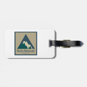 Étiquette À Bagage Parc national de Rocky Mountain Rustique