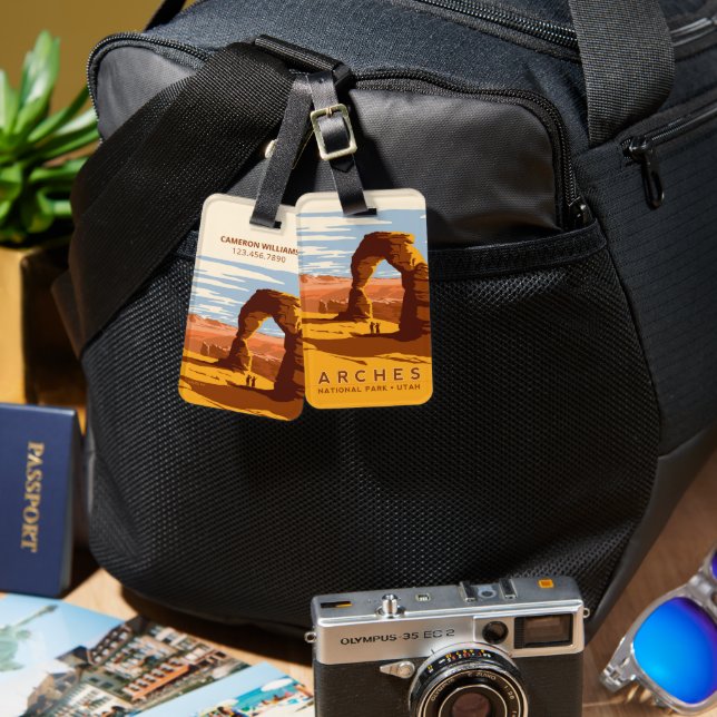 Étiquette À Bagage Parc national des Arches | Utah (Recto & Verso)