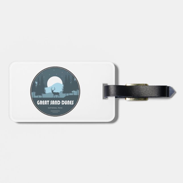 Étiquette À Bagage Parc national des Great Sand Dunes Deer (Dos horizontal)