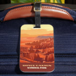 Étiquette À Bagage Parc national du Bryce Canyon Montagnes Utah<br><div class="desc">Les montagnes et les flèches de hoodoo rouges sont exposées dans cet aimant du parc national Bryce Canyon dans l'Utah.</div>