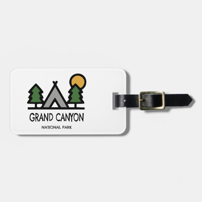 Étiquette À Bagage Parc national du Grand Canyon (Devant horizontal)
