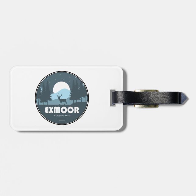 Étiquette À Bagage Parc national Exmoor Deer (Dos horizontal)
