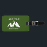 Étiquette À Bagage Parc national Jasper<br><div class="desc">Parc national Jasper en Alberta Le Canada couvre une vaste région de sentiers de l'arrière-pays accidentés et de terrains montagneux juxtaposés à des écosystèmes fragiles et protégés ainsi qu'au champ de glace Columbia de renommée mondiale.</div>