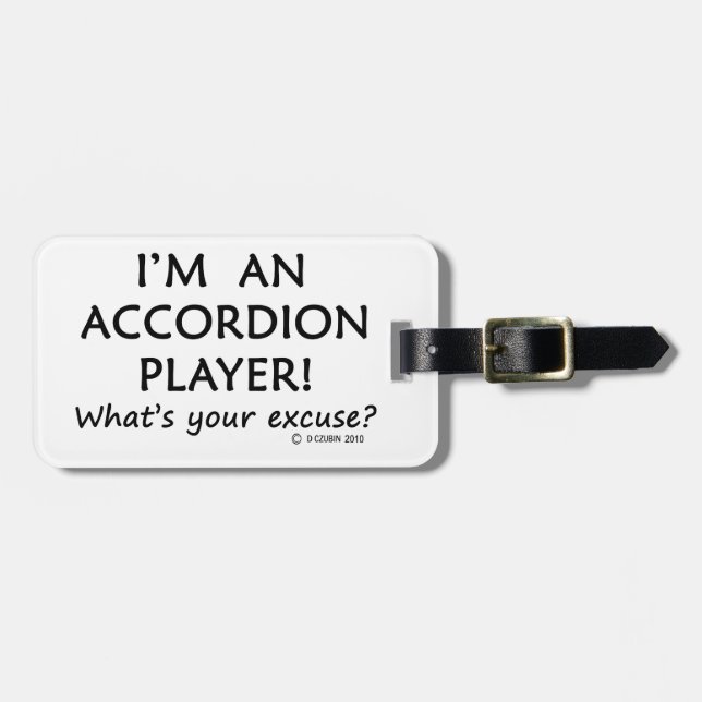 Étiquette À Bagage Pardon du lecteur Accordion (Devant horizontal)