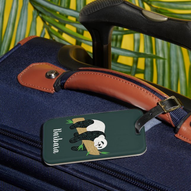 Étiquette À Bagage Paresseux Panda Ours   (Insitu Rectoal 3)