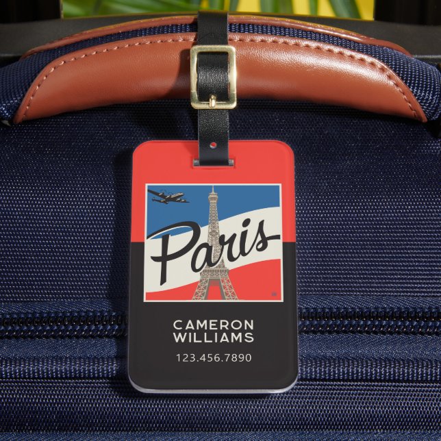 Étiquette À Bagage Paris France | Tour Eiffel (Insitu Rectoal 2)