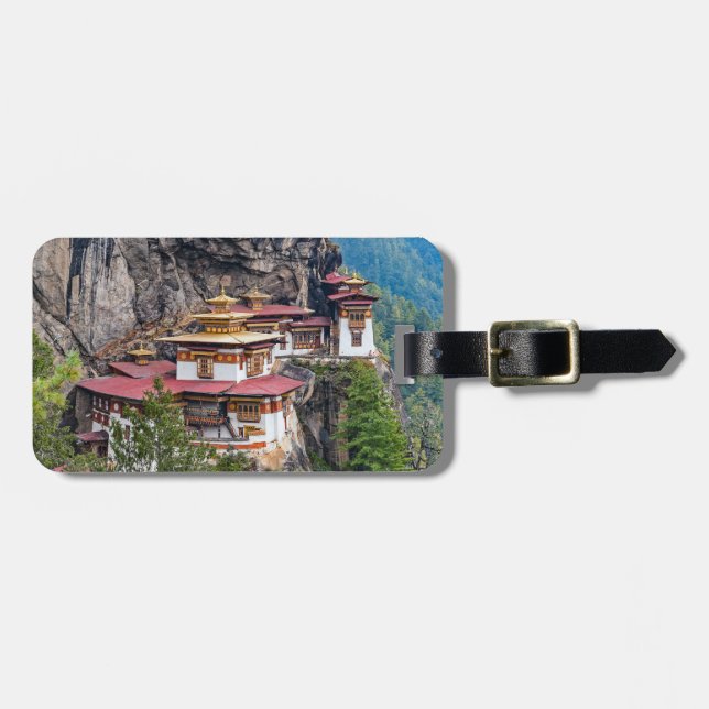 Étiquette À Bagage Paro Taktsang : Le monastère du nid de tigre - Bho (Devant horizontal)