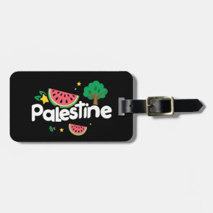 Étiquette À Bagage Parole palestinienne mignonne entourée de pastèque