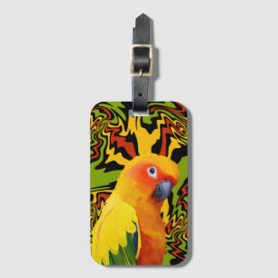 Étiquette À Bagage Parrot coloré coloré et vif