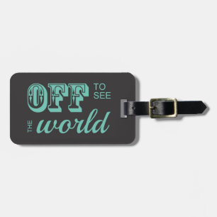 Étiquette À Bagage Partez à la découverte du monde - Turquoise - Pour