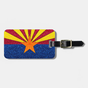 Étiquette À Bagage Parties scintillant Arizona drapeau bagage personn