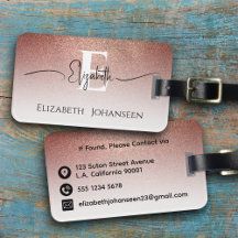 Parties scintillant d'or Rose féminine blanc Monog