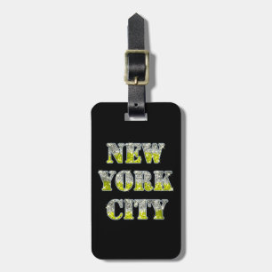 Étiquette À Bagage Parties scintillant d'or Silver de New York