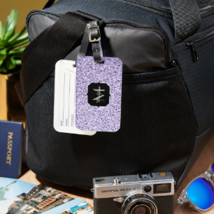 Étiquette À Bagage Parties scintillant violet ultra violet brillant M