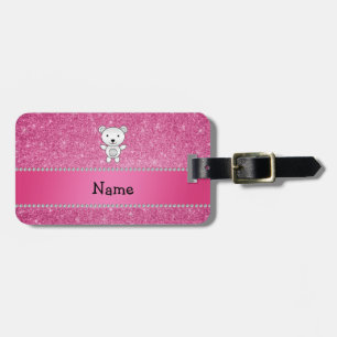 Étiquette À Bagage Parties scintillantes nommées personnalisées de
