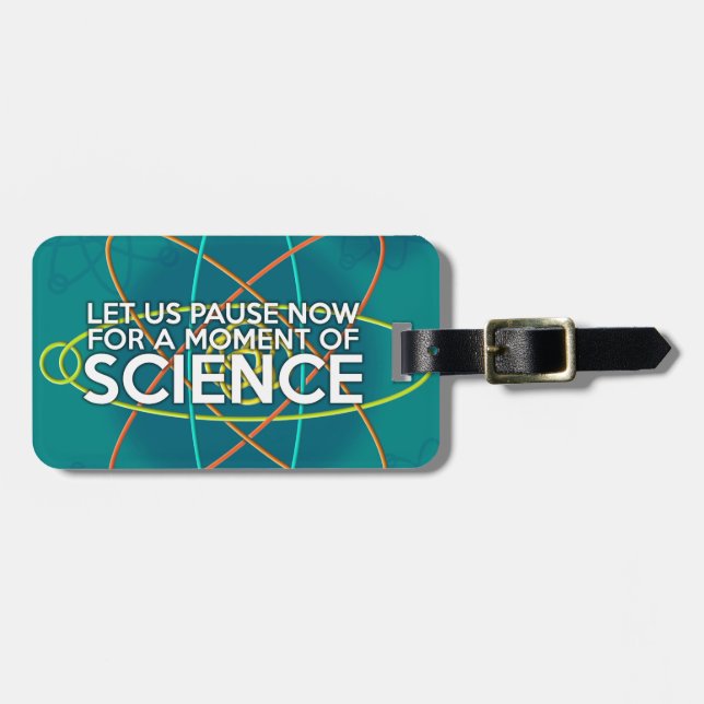 ÉTIQUETTE À BAGAGE PARVIONS MAINTENANT D'UN MOMENT DE SCIENCE (Devant horizontal)