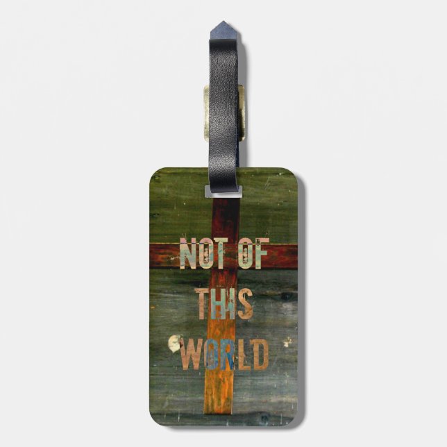 Étiquette À Bagage "Pas chrétien fait sur commande de ce monde" (Dos Vertical)