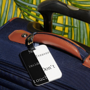 Étiquette À Bagage Pas de trésor à l'intérieur – Ne touchez pas le ca