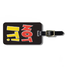 Pas il noir d'étiquette de bagage de sac