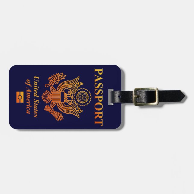 ÉTIQUETTE À BAGAGE PASSPORT(USA) (Devant horizontal)