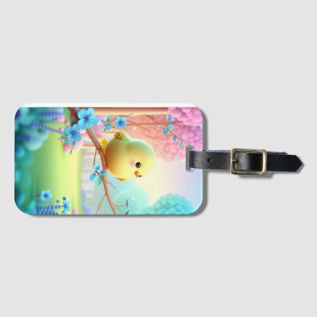Étiquette À Bagage “Pastel Bloom – Elegant Floral Phone Case Design” (Devant Horizontal)
