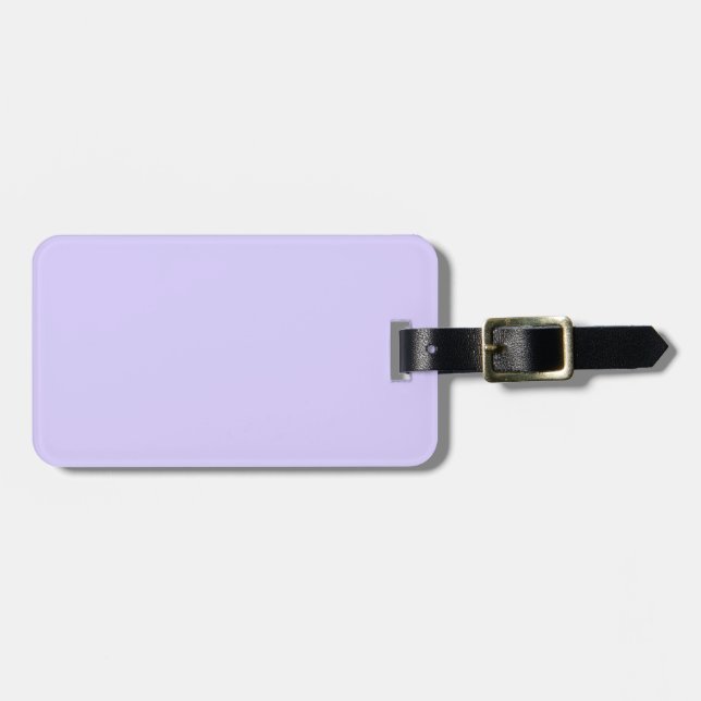 Étiquette À Bagage Pastel Lilac couleur solide | Classique | Élégant (Devant horizontal)