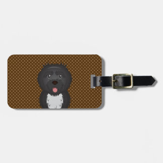 Étiquette À Bagage Pâtes de dessin de chien de chien d'eau portugais
