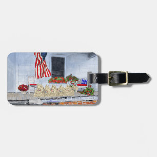 Étiquette À Bagage Patriotic Wheaten