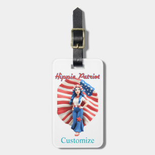 Étiquette À Bagage Patriotique hippie fille Thunder_Cove