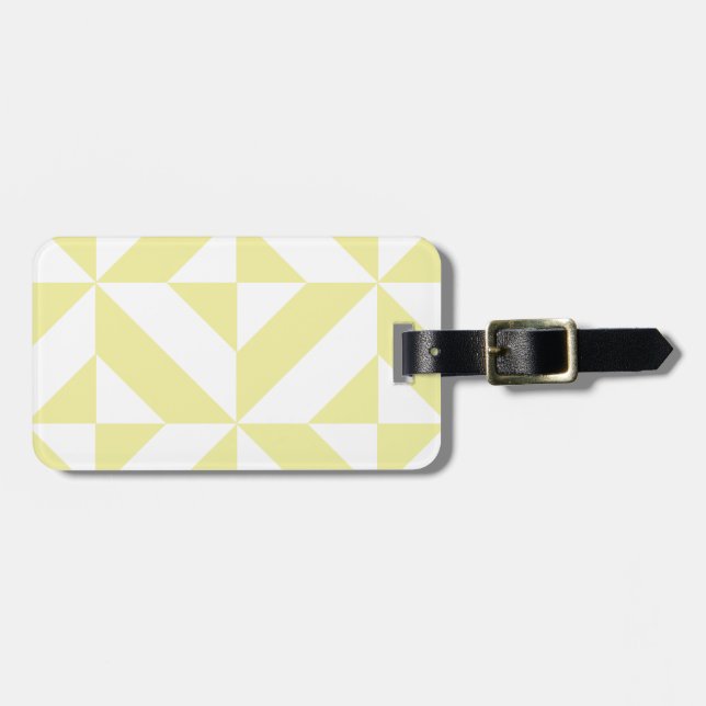 Étiquette À Bagage Patters de Pale Yellow (Devant horizontal)