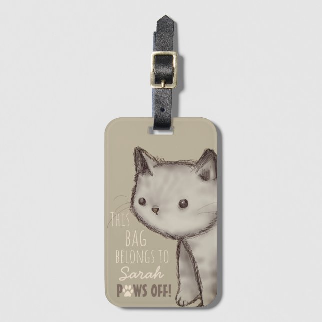 Étiquette À Bagage Pattes mignonnes faites sur commande (Devant Vertical)