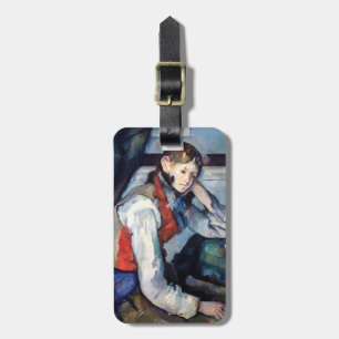 Étiquette À Bagage Paul Cézanne - Garçon au gilet rouge