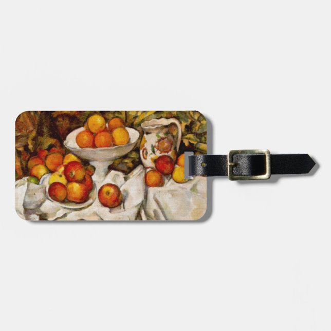 Étiquette À Bagage Paul Cezanne Pommes Oranges Impressionnisme (Devant horizontal)