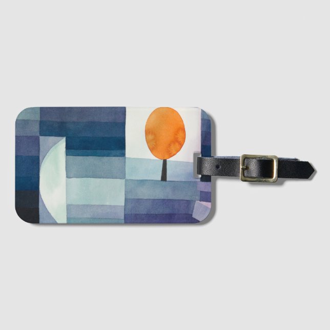 Étiquette À Bagage Paul Klee Abstrait Tree Blue Peinture (Devant Horizontal)