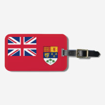 Pavillon rouge canadien avec blason aux feuilles v