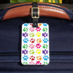 Étiquette À Bagage Paws Colorés, Paws Chiens, Paws Chat