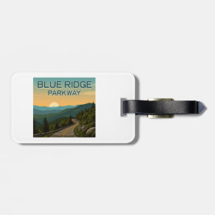Étiquette À Bagage Paysage de Blue Ridge Parkway