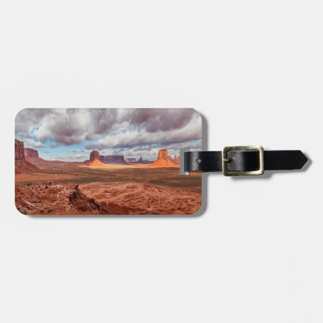 Étiquette À Bagage Paysage de Monument Valley, AZ (Devant horizontal)