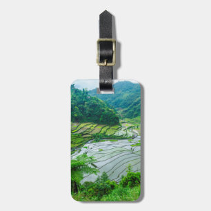 Étiquette À Bagage Paysage de rizières, Philippines