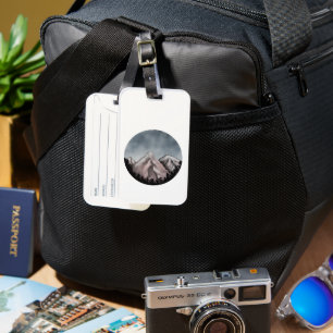 Étiquette À Bagage Paysage d'eau rond